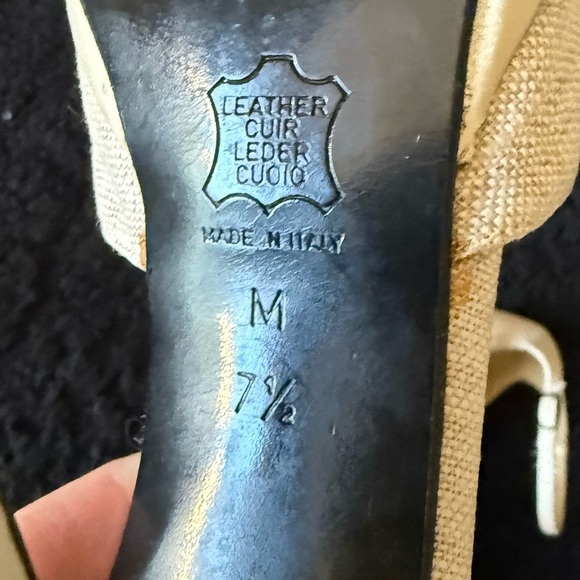 Yves Saint Laurent Cream Stiletto Heels with Ankle Strap - Picture 11 of 12